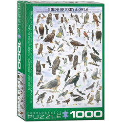 Birds of Prey & Owls 1000 Piece Jigsaw Puzzle Eurographics (ONLINE ORDER ONLY)