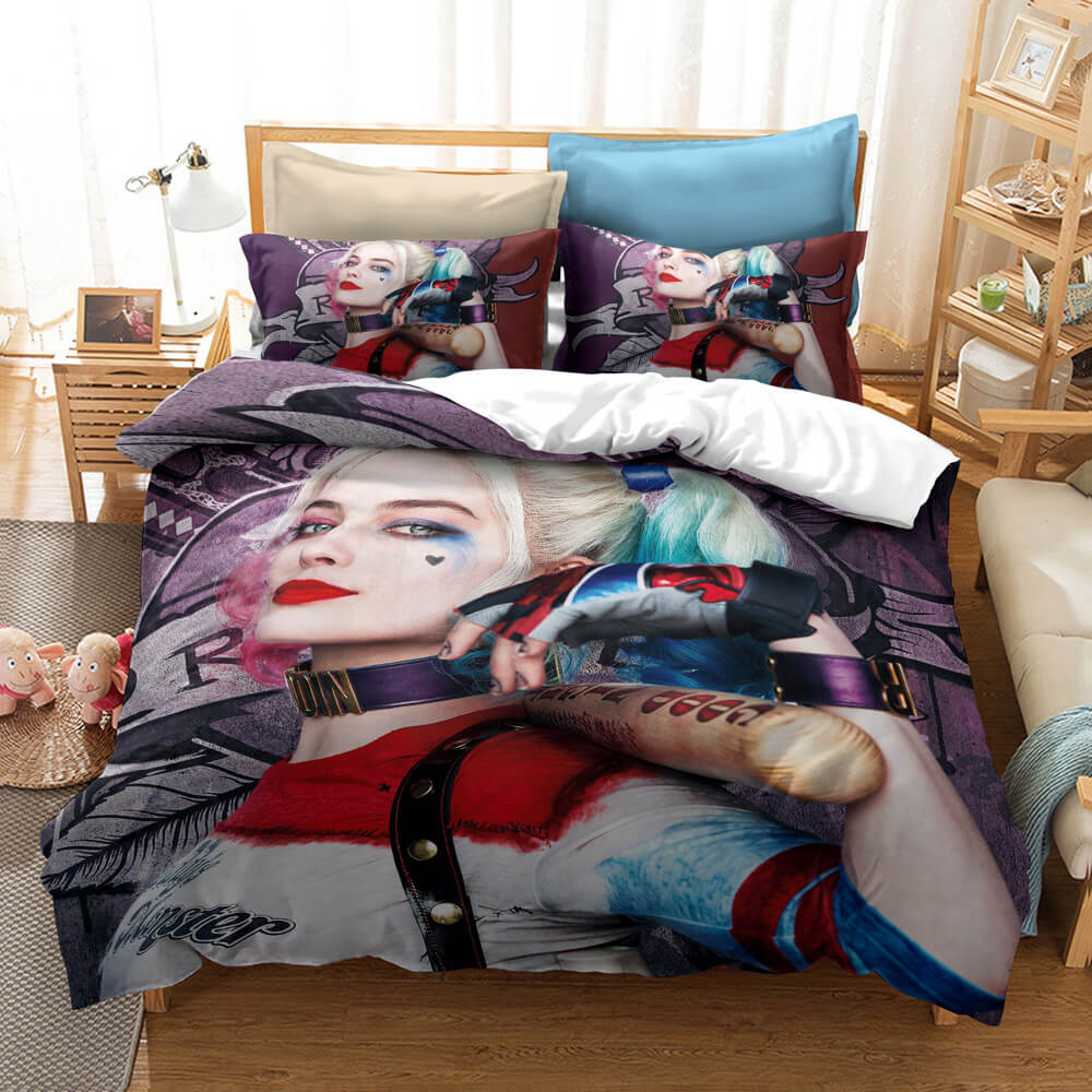 Birds of Prey Harley Quinn Cosplay Bedding Quilt Cover Without Filler (Online Order Only)