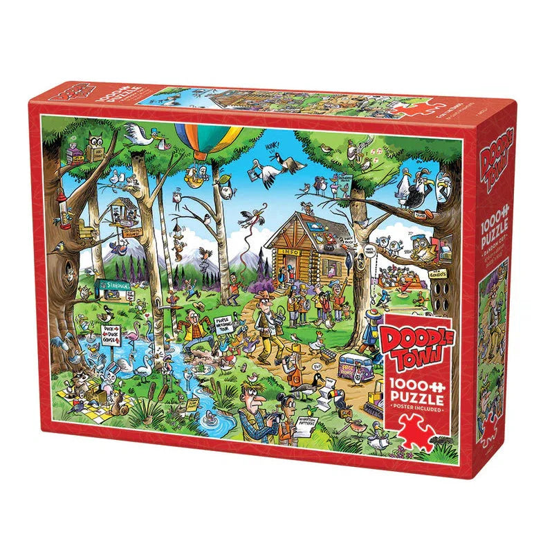 Birdwatcher's Paradise Doodle Town 1000 Piece Jigsaw Puzzle Cobble Hill (ONLINE ORDER ONLY)
