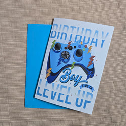 Level Up Birthday Boy Card (ONLINE ORDER ONLY)