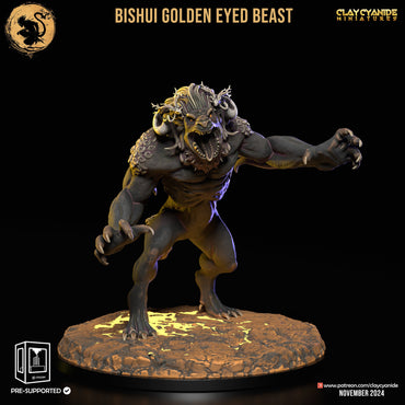 3D Printed Clay Cyanide Bishui Golden Eyed Beast Black Myth Wukong Set 28 32 mm D&D (Online Only)
