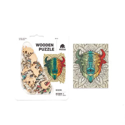 Bison 40 Piece Mini Wooden Jigsaw Puzzle Geek Toys (ONLINE ORDER ONLY)