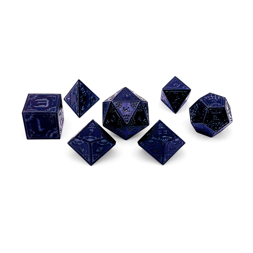 Black Hole - Space Dice 7 Piece RPG Set Alloy Metal Dice | Glows in the Dark (Online Only)