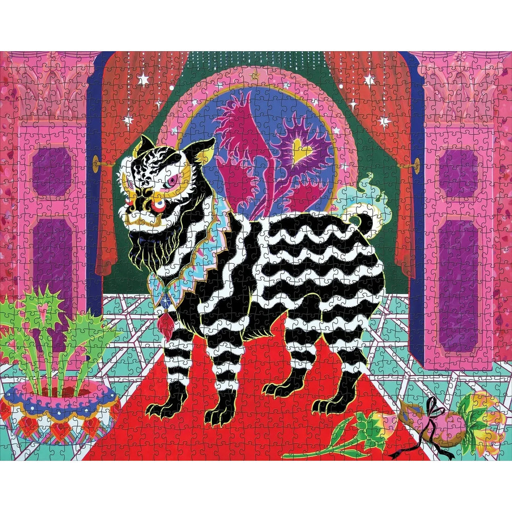 Black Lion, Black Ribbon 1000 Piece Jigsaw Puzzle Pomegranate (ONLINE ORDER ONLY)