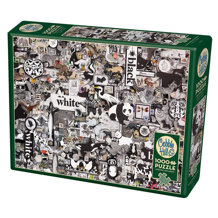Black & White Animals 1000 Piece Jigsaw Puzzle Cobble Hill (ONLINE ORDER ONLY)