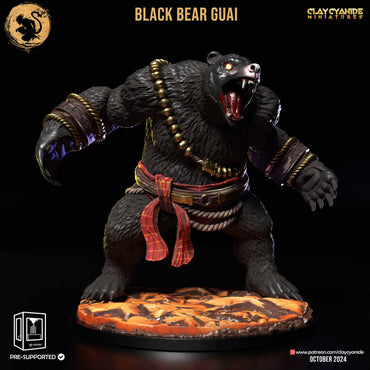 3D Printed Clay Cyanide Black Bear Guai Black Myth Wukong Set 28 32 mm D&D (Online Only)
