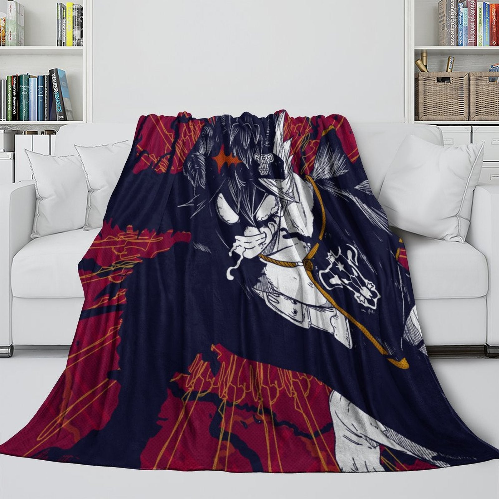 Black Clover Blanket Flannel Fleece Pattern Throw Room Decoration (Online Order Only)