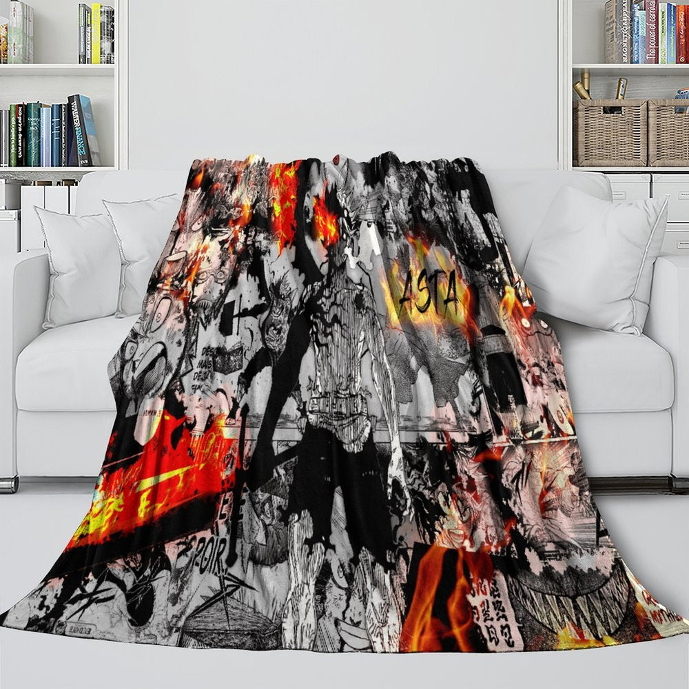 Black Clover Blanket Flannel Fleece Pattern Throw Room Decoration (Online Order Only)