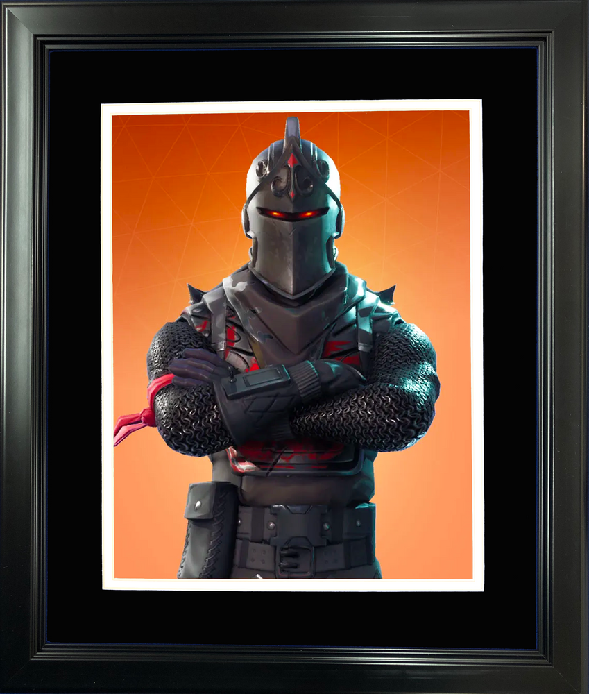 Framed Black Knight Legendary Fortnite Skin 11"x14" Video Game Photo (ONLINE ORDER ONLY)