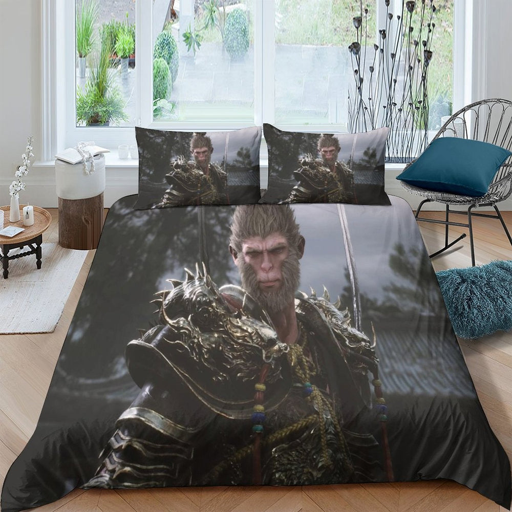 Black Myth Wukong Bedding Set Pattern Quilt Cover Without Filler (Online Order Only)