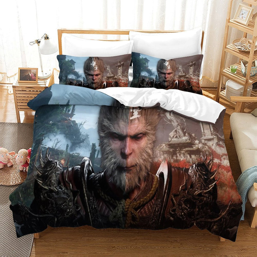 Black Myth Wukong Bedding Set Pattern Quilt Cover Without Filler (Online Order Only)