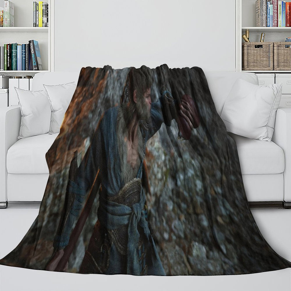 Black Myth Wukong Blanket Flannel Fleece Throw Room Decoration (Online Order Only)