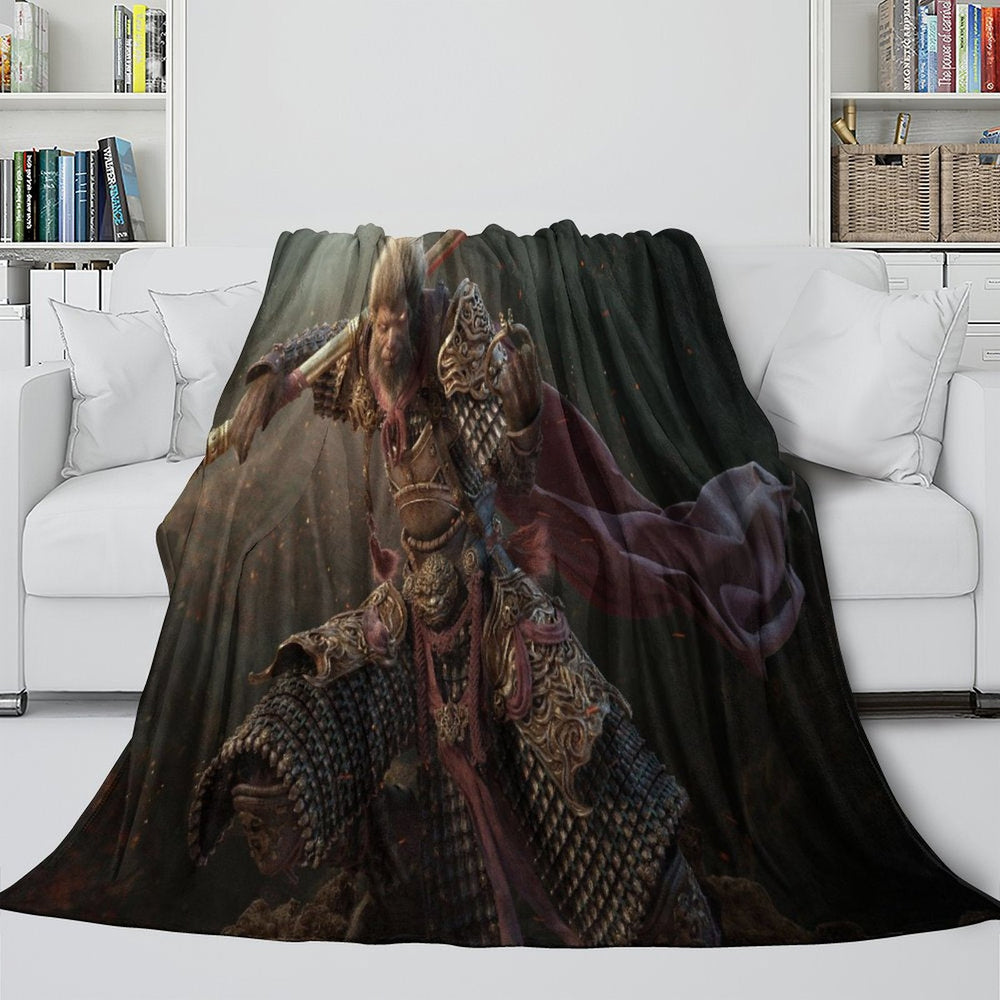 Black Myth Wukong Blanket Flannel Fleece Throw Room Decoration (Online Order Only)