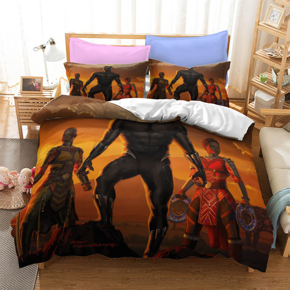 Black Panther Cosplay Bedding Set Quilt Cover Without Filler (Online Order Only)