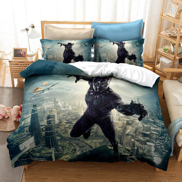 Black Panther Cosplay Bedding Set Quilt Cover Without Filler (Online Order Only)