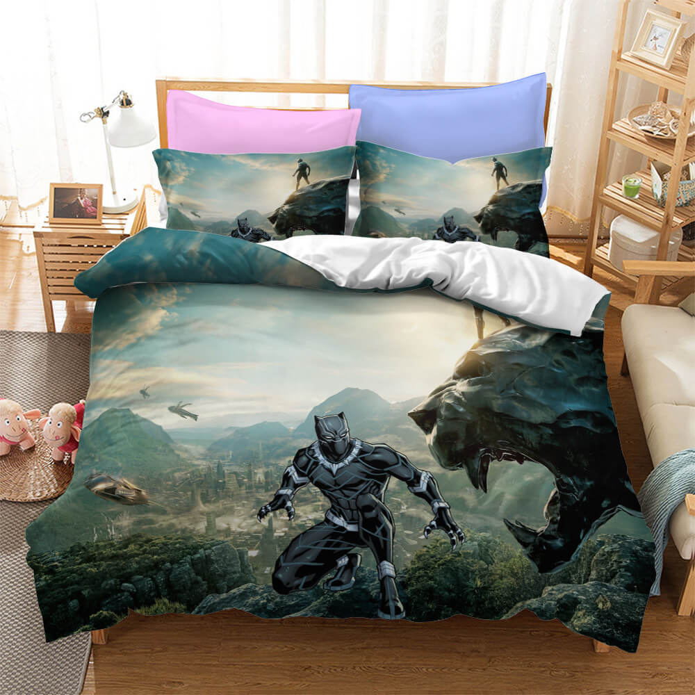 Black Panther Cosplay Bedding Set Quilt Cover Without Filler (Online Order Only)