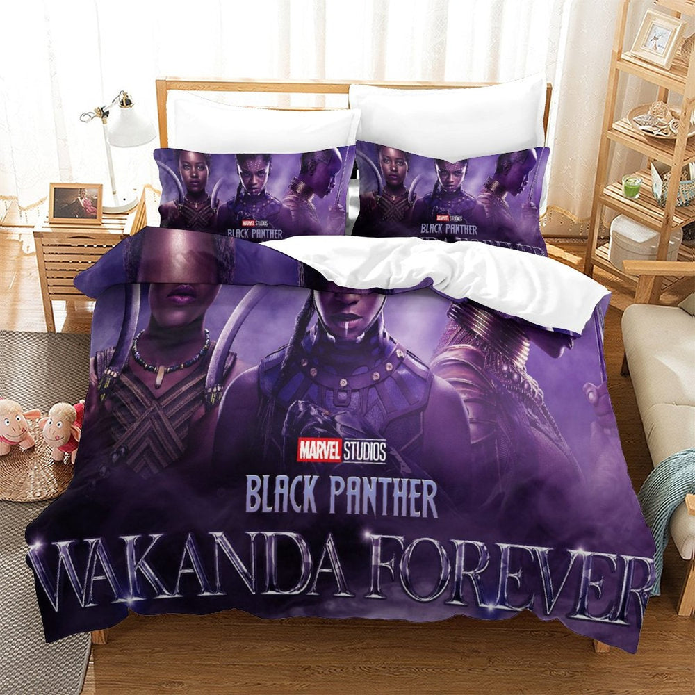 Black Panther Wakanda Forever Bedding Set Quilt Cover (Online Order Only)
