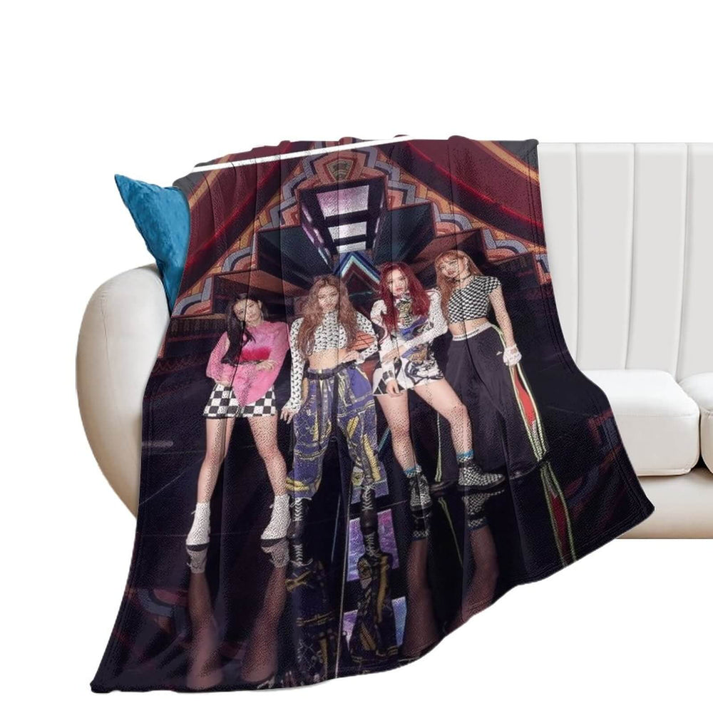 BlackPink Blanket Pattern Flannel Throw Room Decoration (Online Order Only)