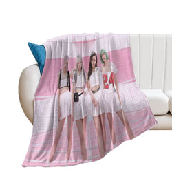 BlackPink Blanket Pattern Flannel Throw Room Decoration (Online Order Only)