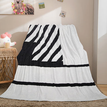 Black and White Flannel Fleece Throw Cosplay Blanket (Online Order Only)