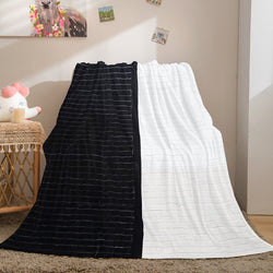 Black and White Flannel Fleece Throw Cosplay Blanket (Online Order Only)