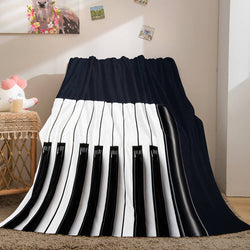 Black and White Flannel Fleece Throw Cosplay Blanket (Online Order Only)