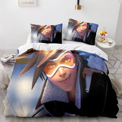 Blackwatch Mercy Overwatch Cosplay Bedding Set Quilt Covers Without Filler (Online Order Only)
