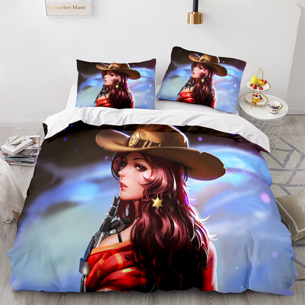 Blackwatch Mercy Overwatch Cosplay Bedding Set Quilt Covers Without Filler (Online Order Only)