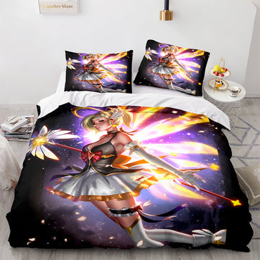 Blackwatch Mercy Overwatch Cosplay Bedding Set Quilt Covers Without Filler (Online Order Only)