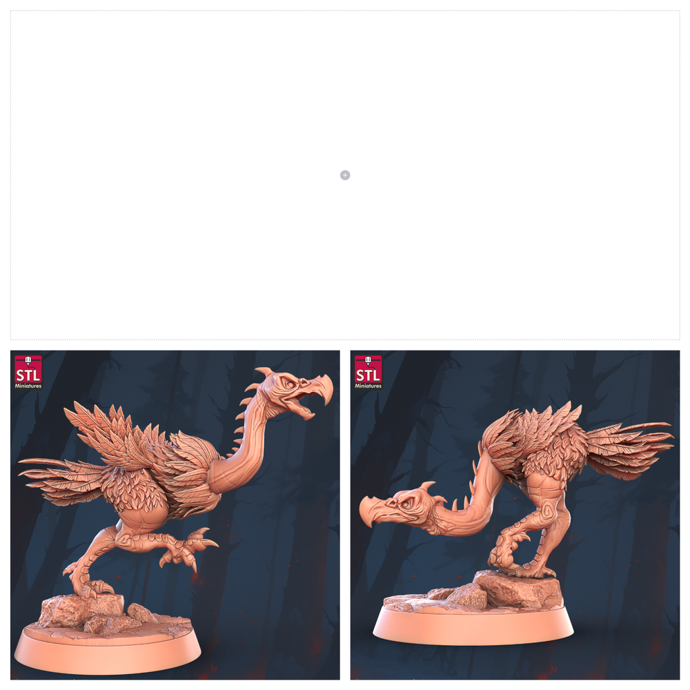 3D Printed STL Miniatures Acrisbird Set 28 - 32mm War Gaming D&D (Online Only)