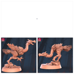 3D Printed STL Miniatures Acrisbird Set 28 - 32mm War Gaming D&D (Online Only)
