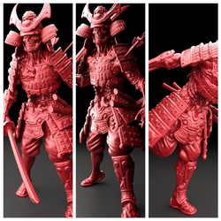 3D Printed Bestiary Vol. 5 Nafarrate - Zombie Samurai 32mm Ragnarok D&D (Online Only)
