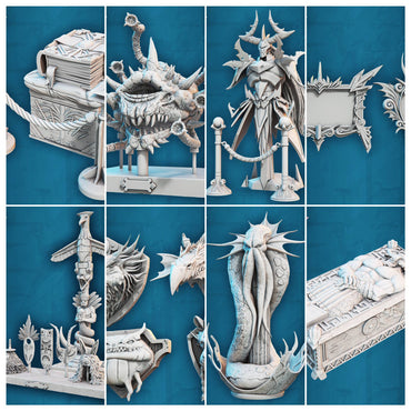 3D Printed STL Miniatures Fantasy Props 2 Museum Set 28 - 32mm War Gaming D&D (Online Only)