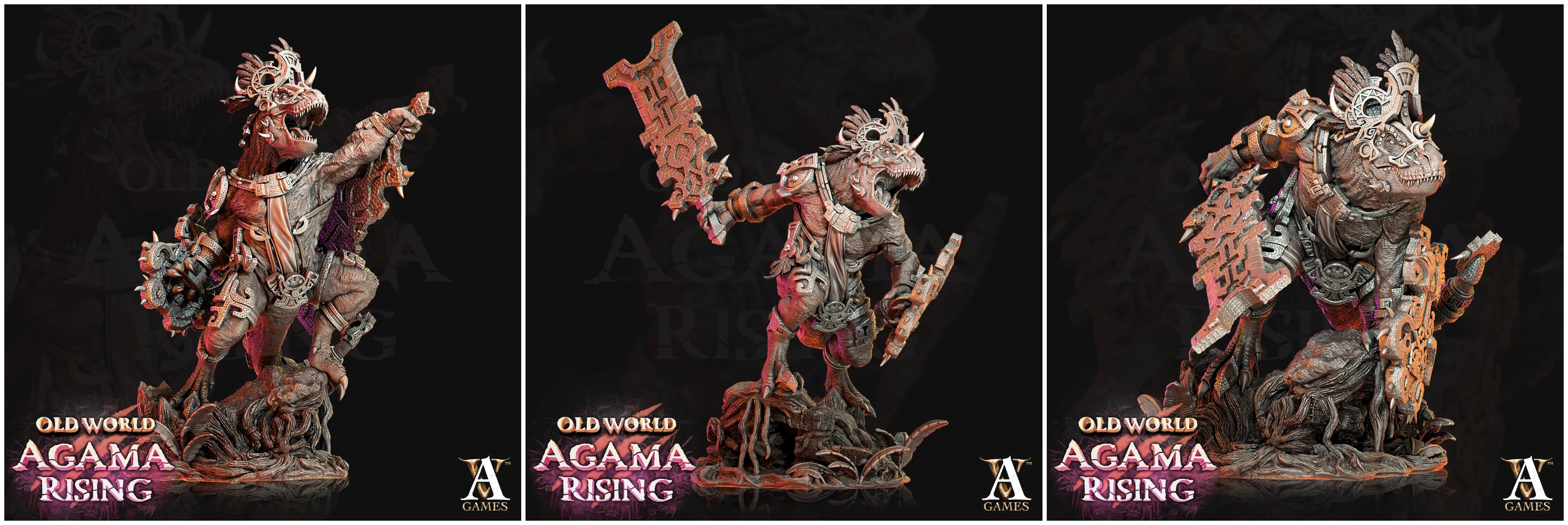 3D Printed Archvillain Games Blessed Claws of Ziskal Old World Agama Rising 28 32mm D&D (Online Only)