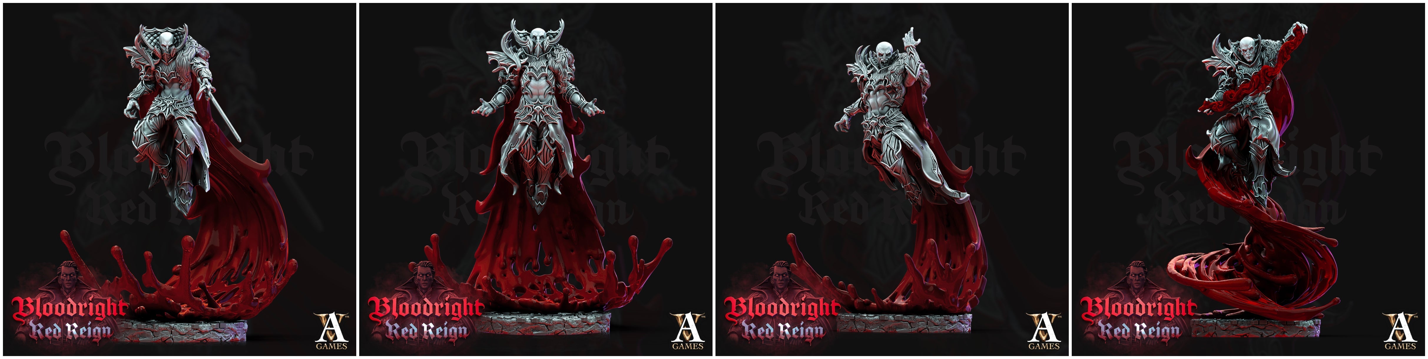 3D Printed Archvillain Games Bloodright Red Reign - Bloodcloaks 28mm 32mm D&D (Online Only)