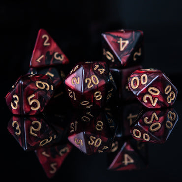 Pre-Order || Blood Rose Acrylic Dice Set
