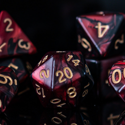 Pre-Order || Blood Rose Acrylic Dice Set