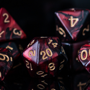 Pre-Order || Blood Rose Acrylic Dice Set