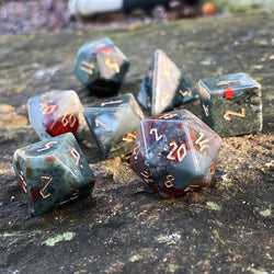 Bloodstone - 7 Piece RPG Set Gemstone Dice (Online Only)