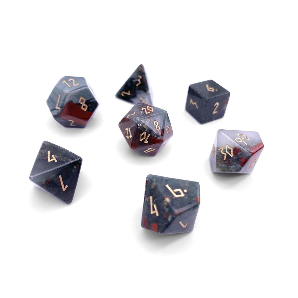 Bloodstone - 7 Piece RPG Set Gemstone Dice (Online Only)
