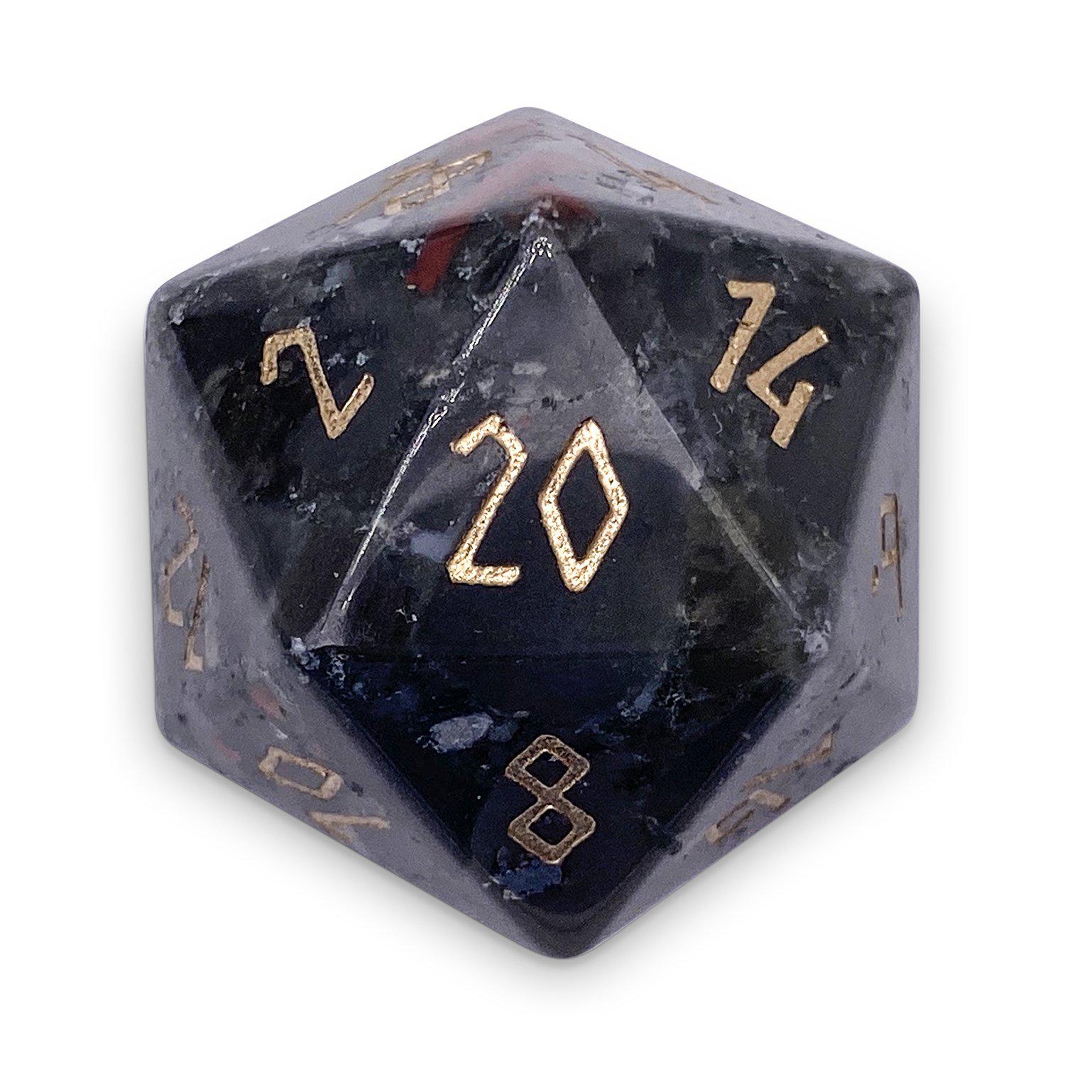 Bloodstone - Boulder® 30mm Gemstone Dice (Online Only)