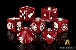 Blood Red - Bloody Football Dice (Set of 7) (ONLINE ORDER ONLY)