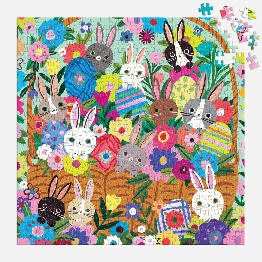 Blooming Bunnies 500 Piece Jigsaw Puzzle Mudpuppy