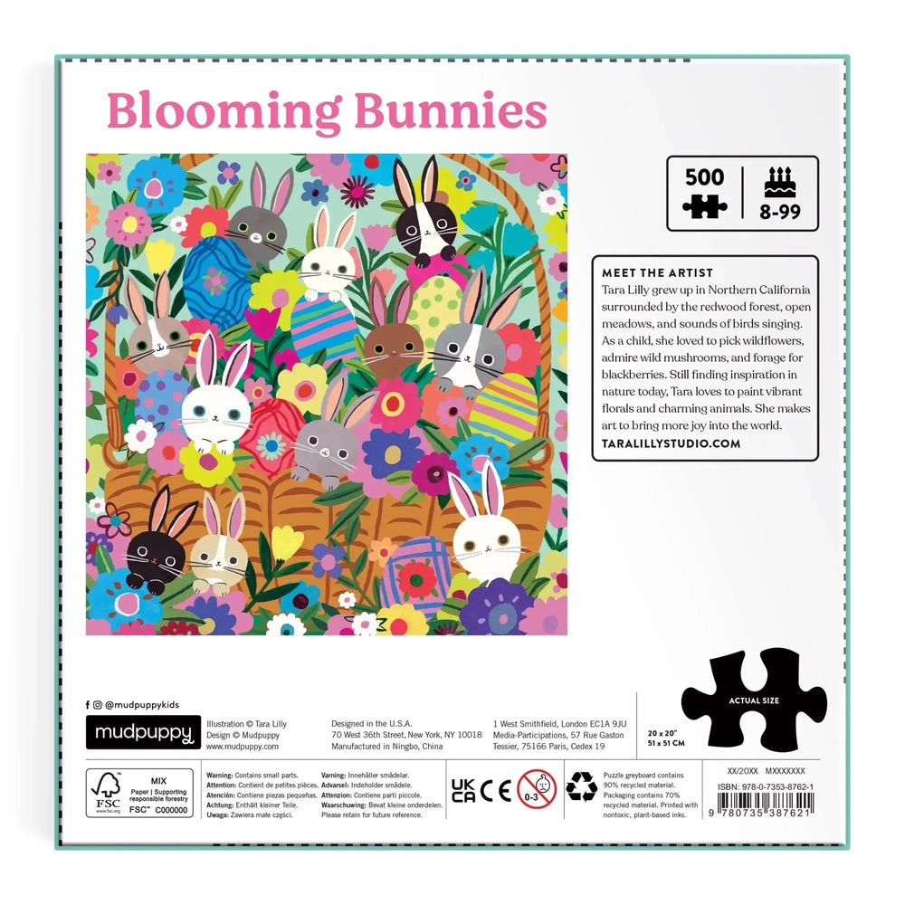 Blooming Bunnies 500 Piece Jigsaw Puzzle Mudpuppy
