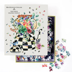Blooming Kettle 750 Piece Custom Shaped Jigsaw Puzzle Galison (ONLINE ORDER ONLY)
