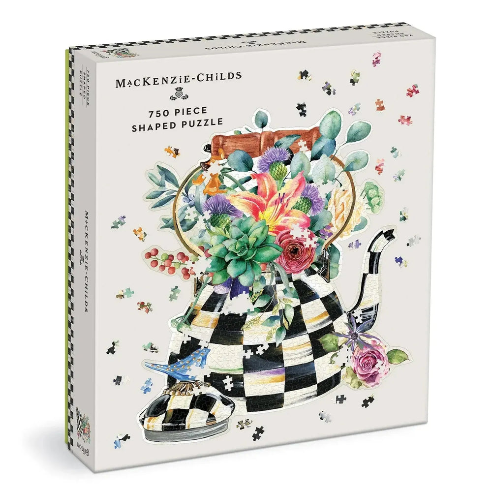 Blooming Kettle 750 Piece Custom Shaped Jigsaw Puzzle Galison (ONLINE ORDER ONLY)