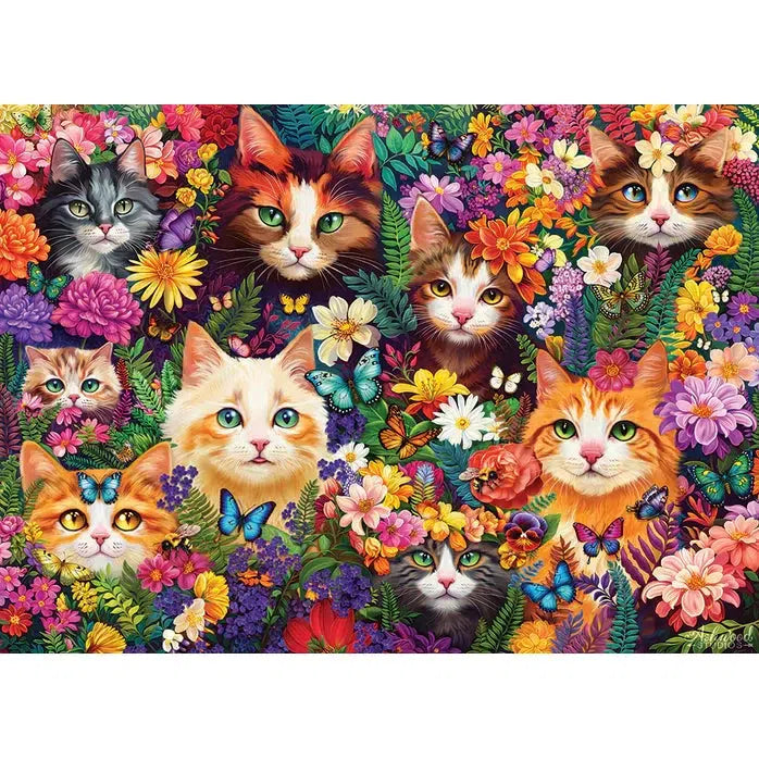 Blooming Whiskers 1000 Piece Jigsaw Puzzle Cobble Hill (ONLINE ORDER ONLY)
