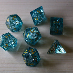 Blue Ocean Forge Fire Glass DND Dice Set (ONLINE ORDER ONLY)