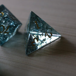 Blue Ocean Forge Fire Glass DND Dice Set (ONLINE ORDER ONLY)