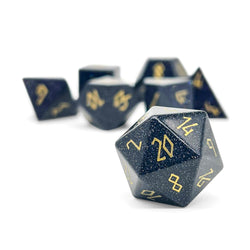 Blue Sandstone - 7 Piece RPG Set Gemstone Dice (Online Only)